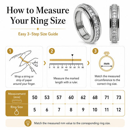 Crystal 360° Calming Spinner Ring