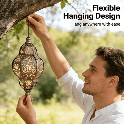 Baroque Style Solar Garden Lantern – Vintage Outdoor Light for Patio, Yard and Pathway Decor🏺