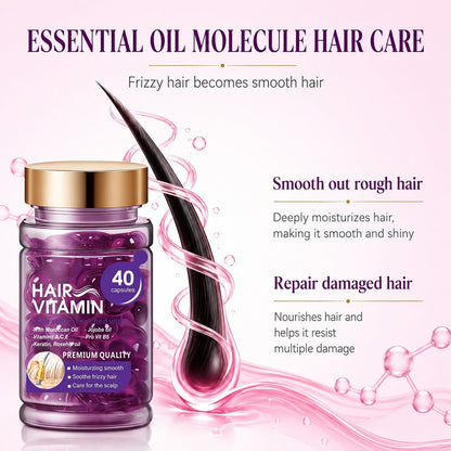Violet & Argan Oil Hair Vitamin Capsules for Colored Permed Hair