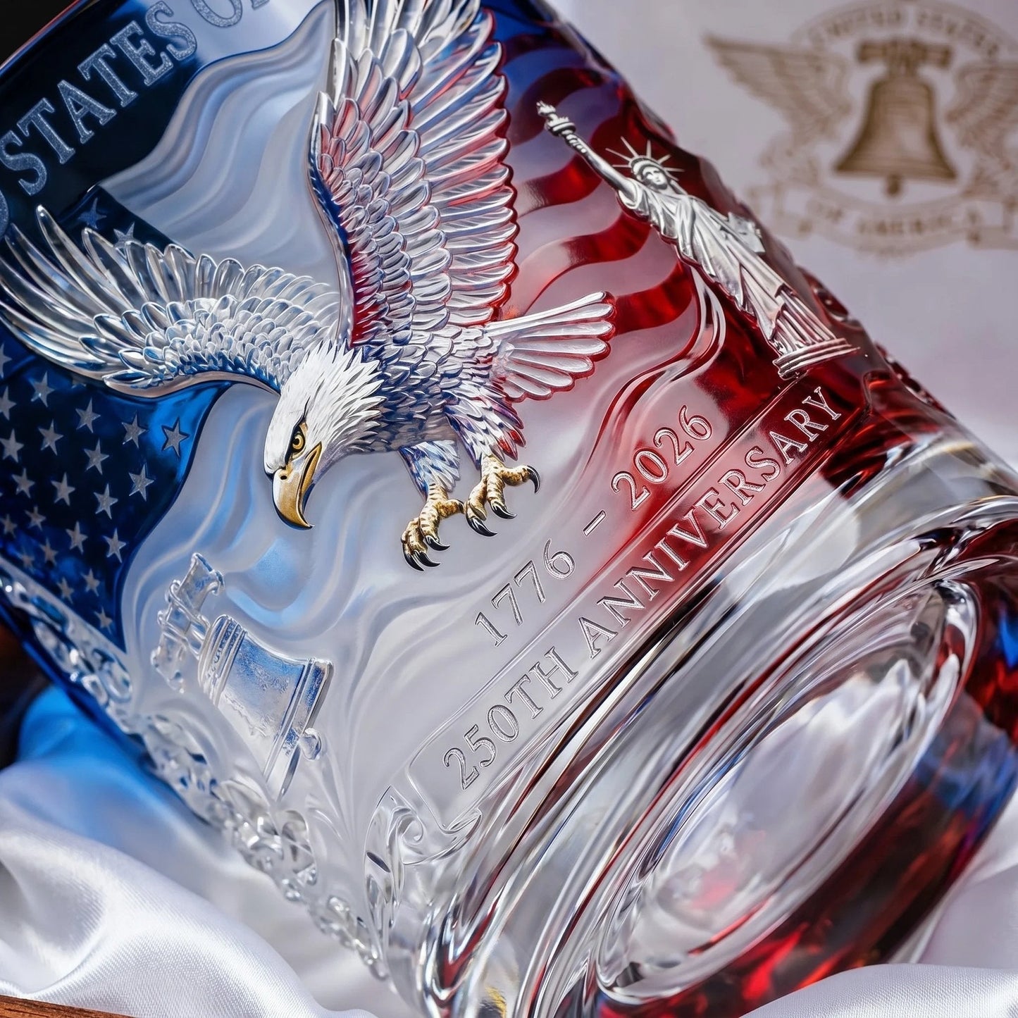 1776‑2026 Patriotic Commemorative Heritage Glass