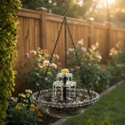 🔥🔥Solar Cascade Hanging Bird Bath Fountain🎁