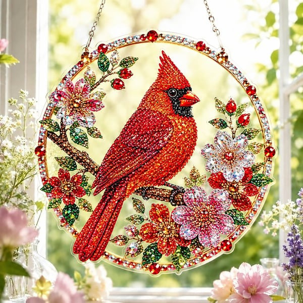 💥Hummingbird Diamond Art Hanging Ornament Kit – Sparkling DIY Window Ornament 🐦✨