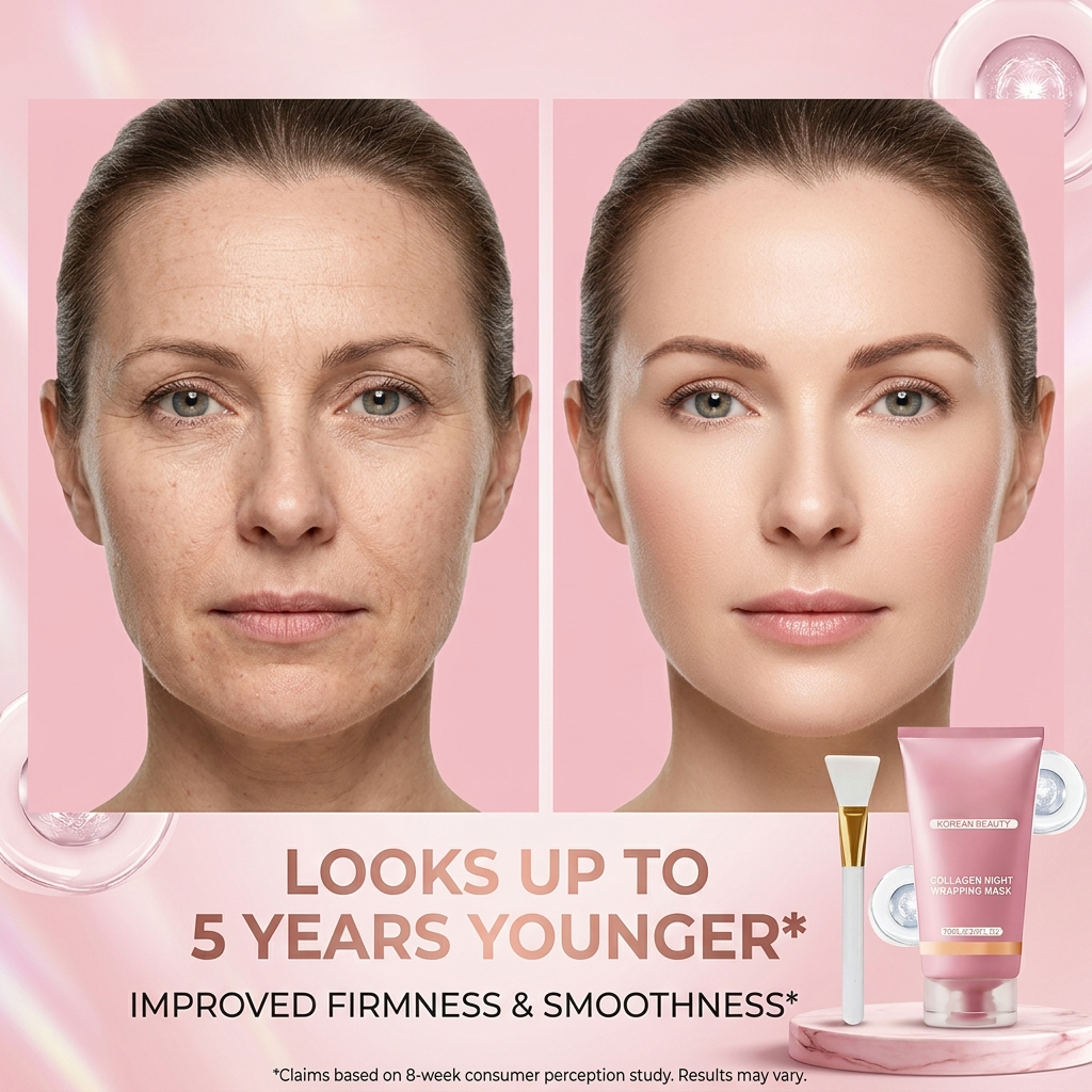 🌙✨Collagen-Infused Peel-Off Overnight Mask – Hydrating Face Mask for a Smooth, Dewy-Looking Glow