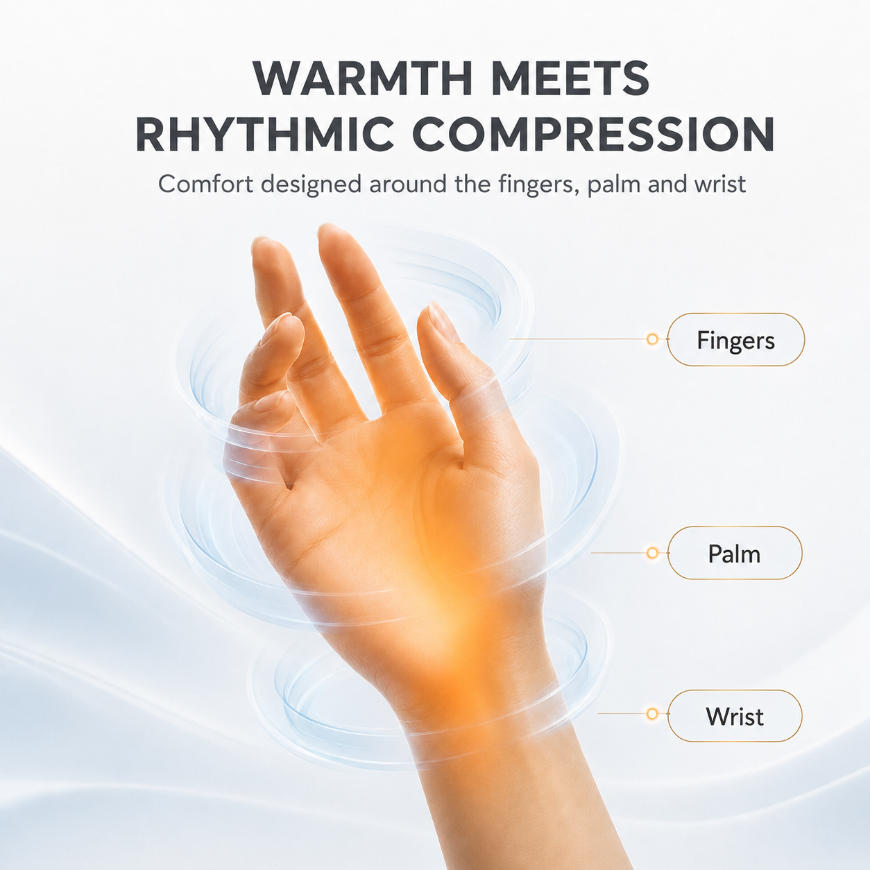 🔥Heated Compression Hand Massager – 3 Modes, USB Rechargeable Cordless Design