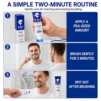 7.5% Nano-Hydroxyapatite Toothpaste – Gentle Enamel & Sensitivity Care
