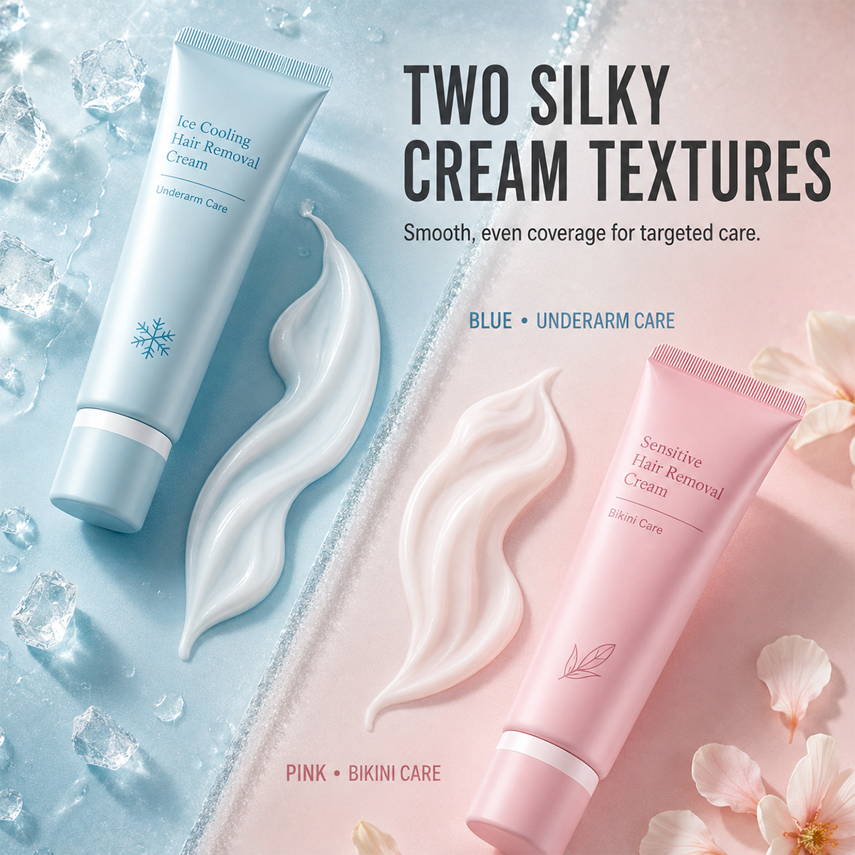 🥳🪒Gentle Hair Removal Cream – Dual‑care for underarms & bikini area✨🛡️