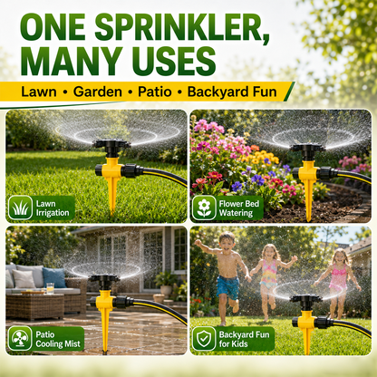 360° Rotation Auto Irrigation System Garden Lawn Sprinkler Patio