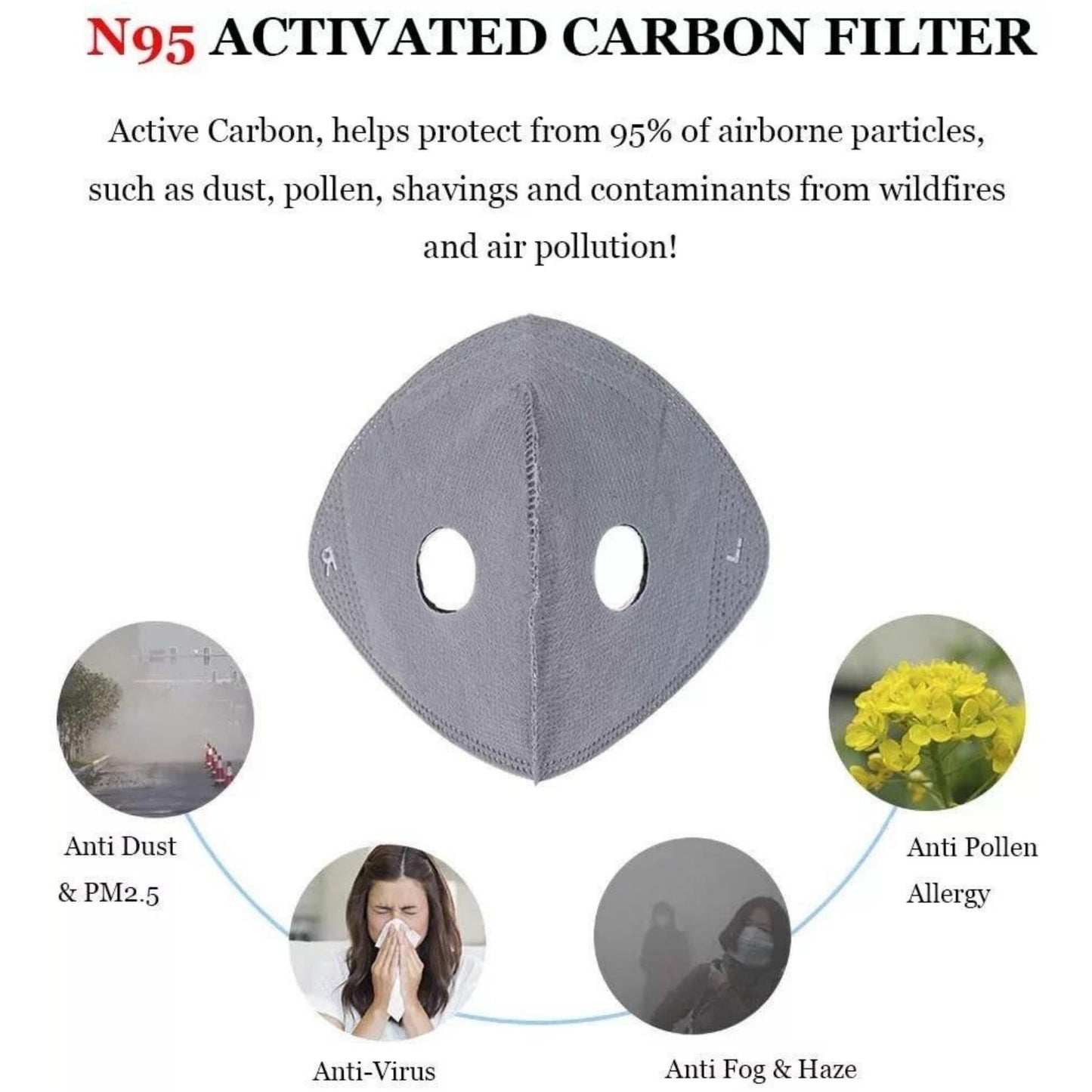 💖Reusable Carbon Filter Face Covering for Outdoor Activities