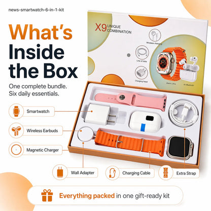 Smartwatch Set with Earbuds – One Set, Everything You Need