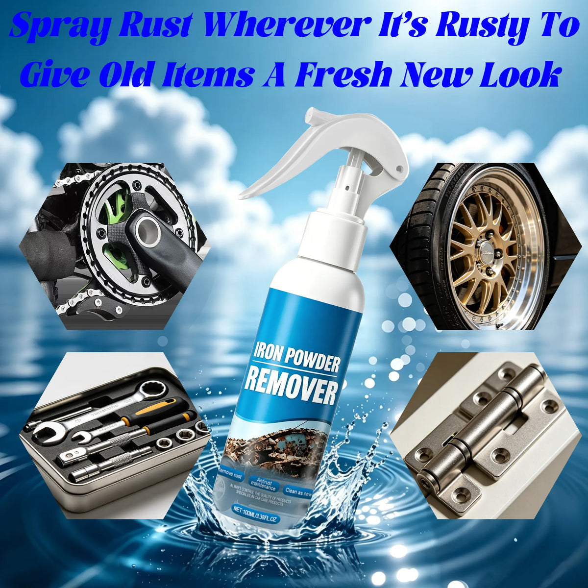 No Rim Rust Car Rust Remover Spray for Wheels Rims Metal Surfaces – Orvyla