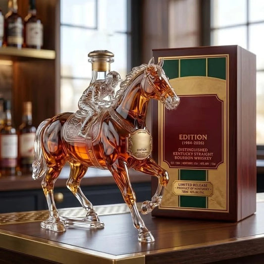 Bourbon-Style Decorative Whiskey Bottle – Anniversary-Inspired Bar Shelf Display Bottle