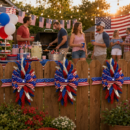Patriotic Bow Hanging Ornament for Festival Decoration