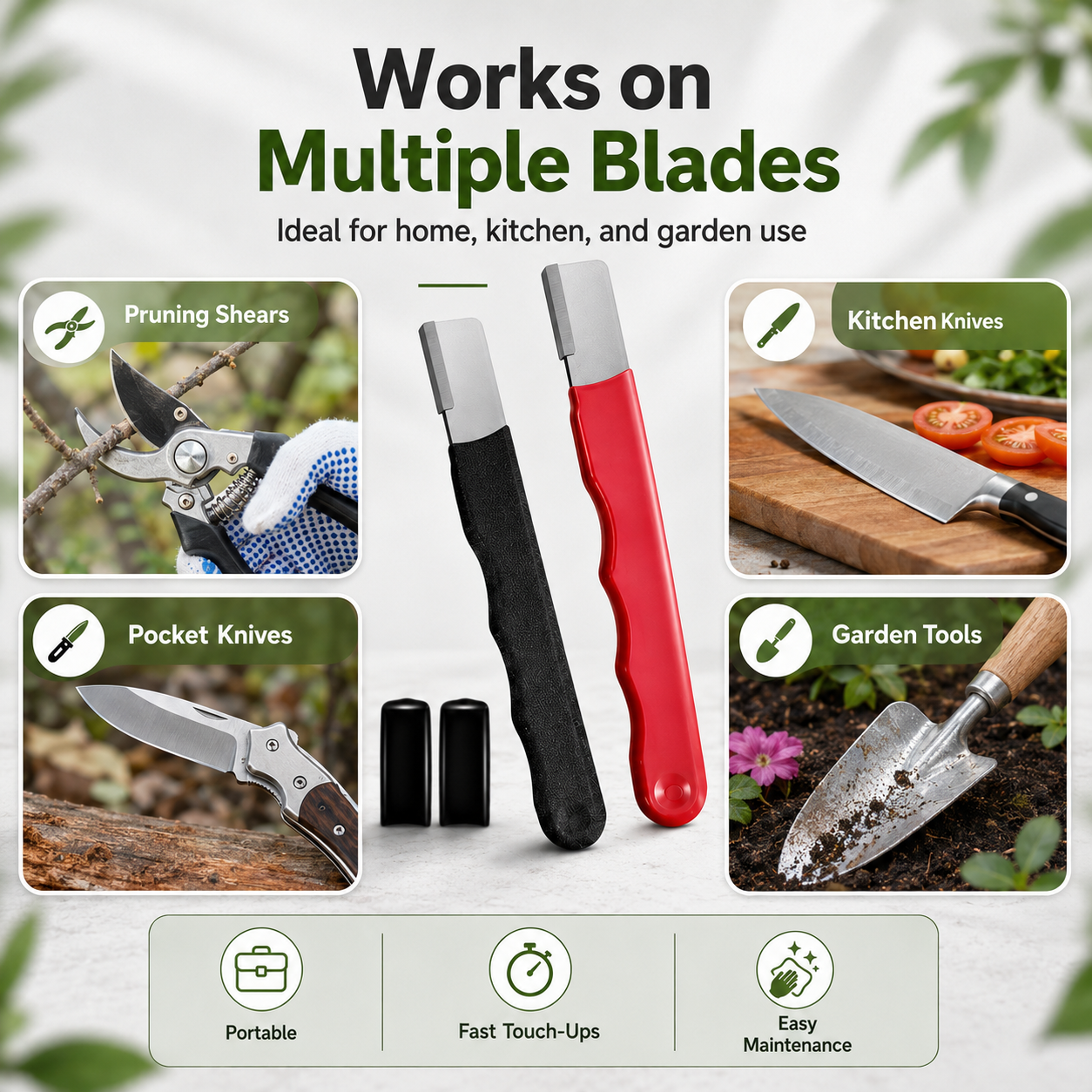3-Pack Kitchen Knife Sharpener for Everyday Use