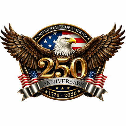 Celebrate 250 Years of Freedom – USA Patriotic Car Decal 1776–2026