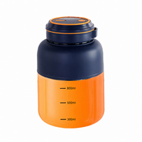 1300ml [single cup with double lid] blue