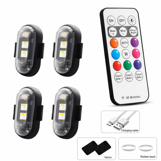 🔥🔥Wireless RGB Car LED Strobe Lights – Colorful Interior Atmosphere Lighting