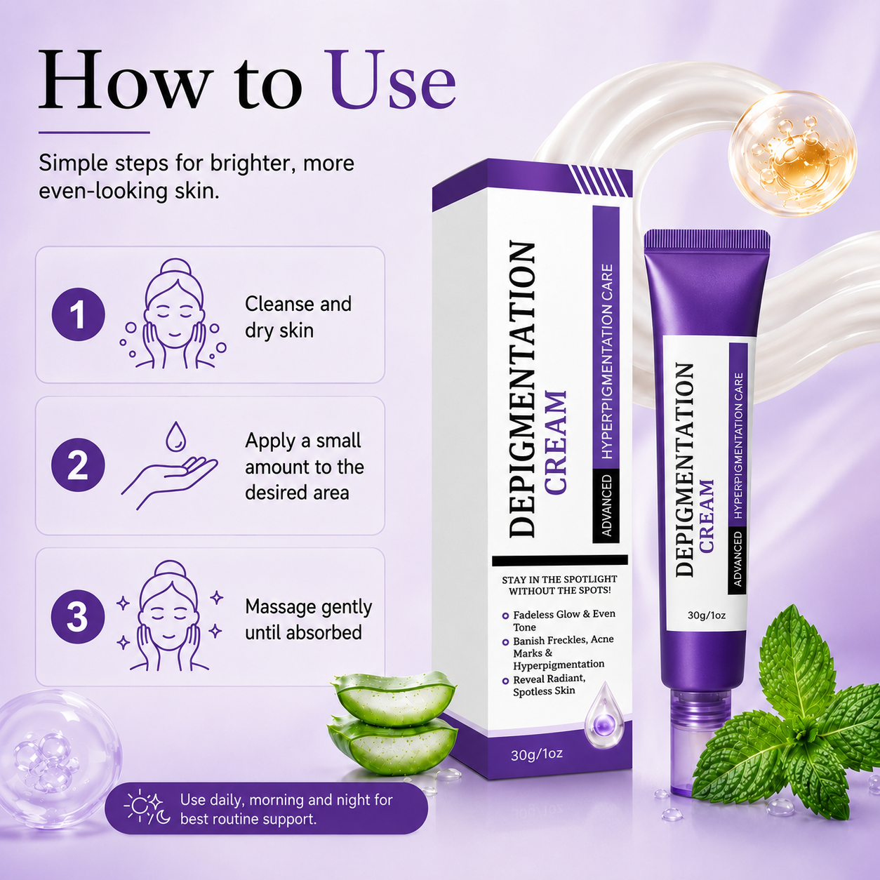 Dark Spot Corrector Cream for Face – Advanced Hyperpigmentation Care for Freckles, Sun Spots & Uneven Skin Tone