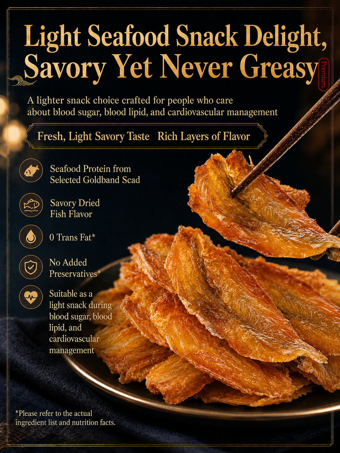 🐟 Nourish your body with high-quality deep-sea fish protein and the crisp texture of goldstripe trevally