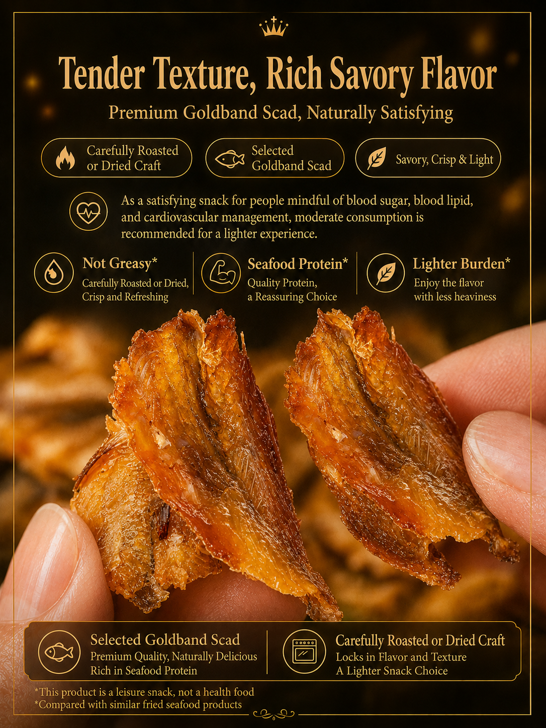 🐟 Nourish your body with high-quality deep-sea fish protein and the crisp texture of goldstripe trevally