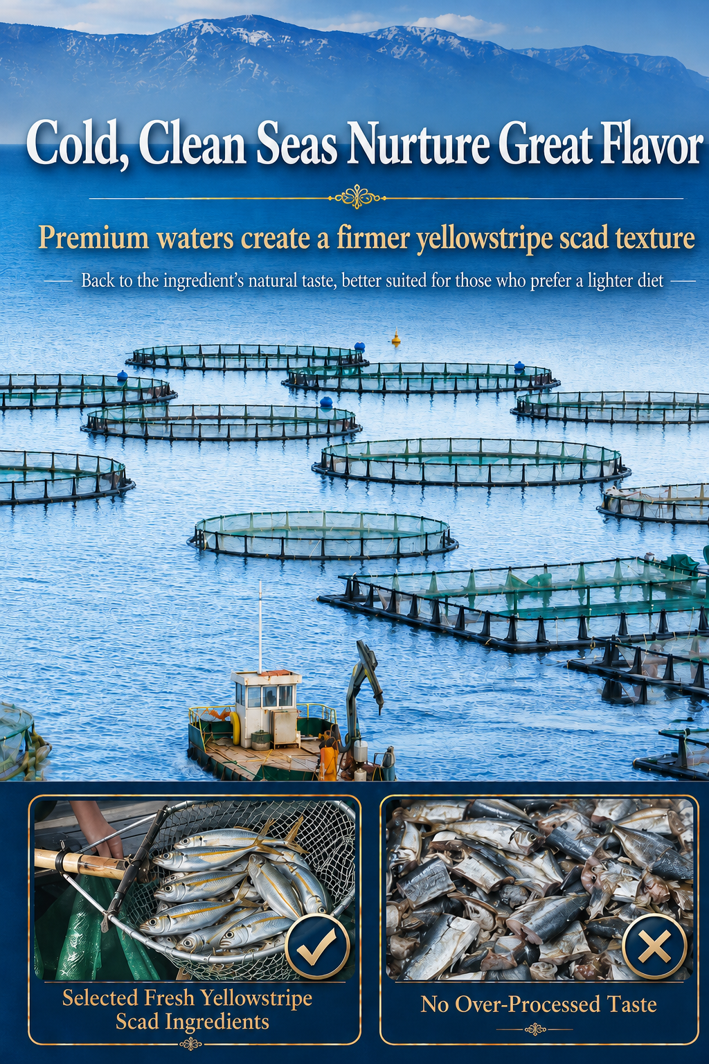 🐟 Nourish your body with high-quality deep-sea fish protein and the crisp texture of goldstripe trevally