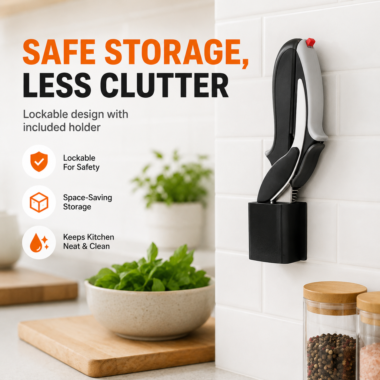 2-in-1 Kitchen Scissors with Cutting Board