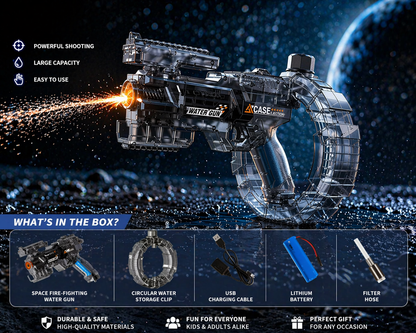 Transforming LED Water Blaster Toy – Large-Capacity Continuous Spray Water Toy for Outdoor Summer Fun