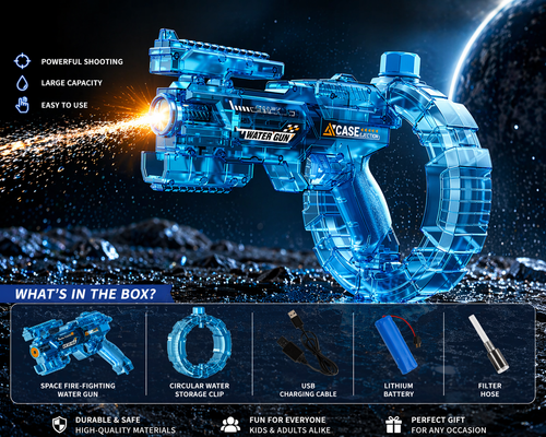 Transforming LED Water Blaster Toy – Large-Capacity Continuous Spray Water Toy for Outdoor Summer Fun