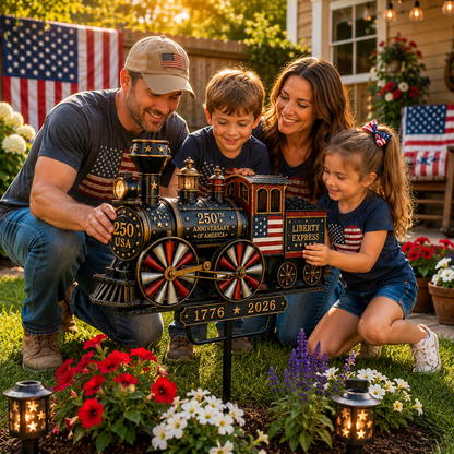 🔥🚂USA 250 “Liberty Express” Train Garden Wind Spinner ✈️