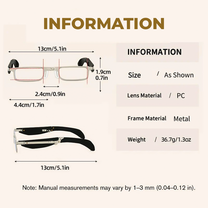 Foldable Anti-Blue Light Reading Glasses with Case, Anti Eyestrain/Glare Computer Reading Glasses