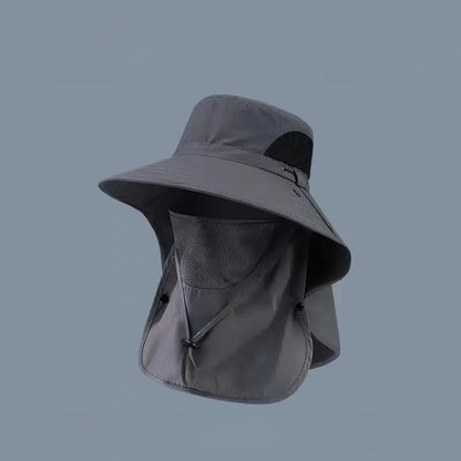 Wide Brim Sun Hat, Men's Safari Hat,  360° Sun Protection, UPF50+, Shade Hat, Insect Repellent, Mesh, Breathable, UV Protection
