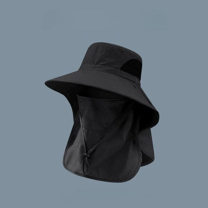 Wide Brim Sun Hat, Men's Safari Hat,  360° Sun Protection, UPF50+, Shade Hat, Insect Repellent, Mesh, Breathable, UV Protection