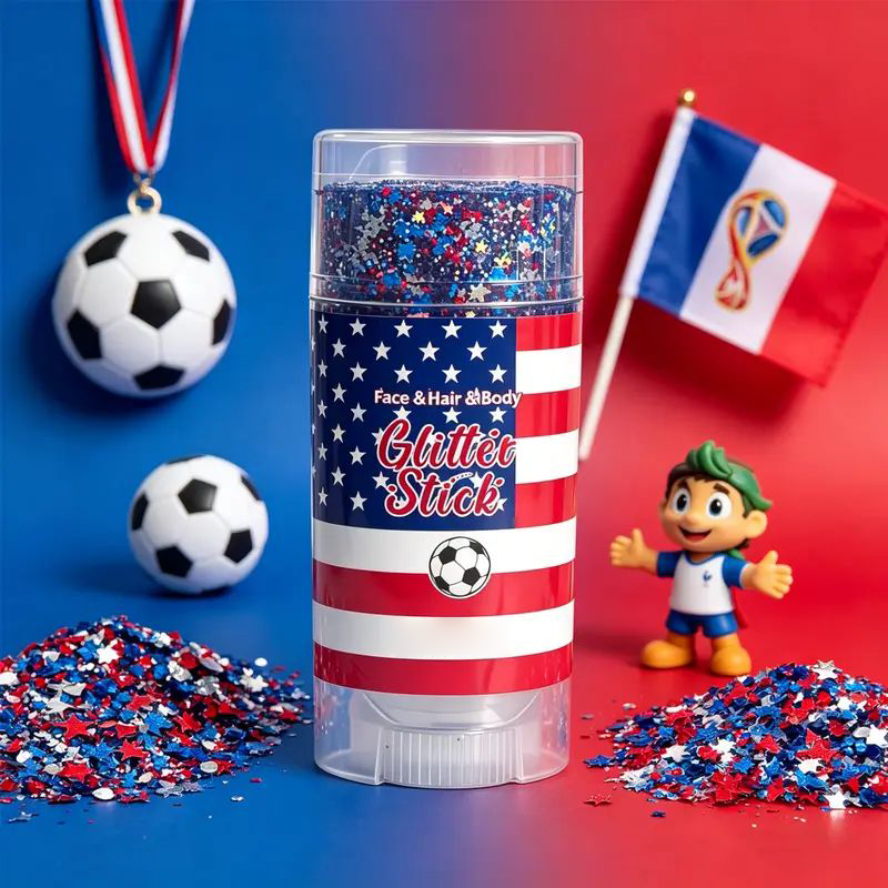 🦅4th of July Glitter Stick✨🔔Red, White & Blue Body & Hair Sparkle