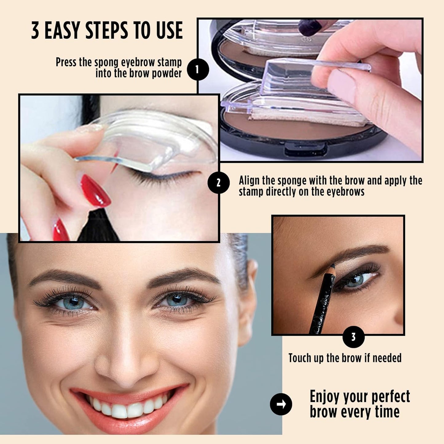 Eyebrow Stamp Powder with Brush