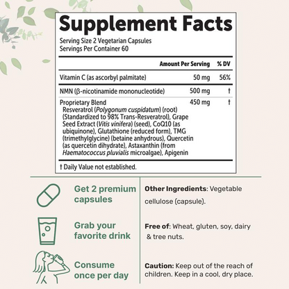 NMN 1,000mg Supplement – Supports Energy, Vitality & Healthy Aging ⌛️