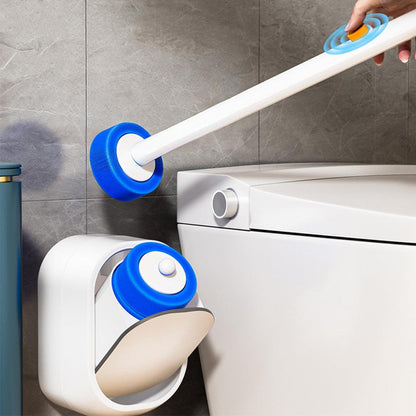 💧Disposable Toilet Bowl Brush and Holder Cleaning System with Cleanser-Infused Heads