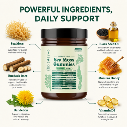 16-in-1 Sea Moss Gummies for Daily Wellness Support