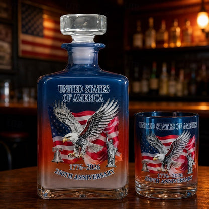 1776‑2026 Patriotic Commemorative Heritage Glass
