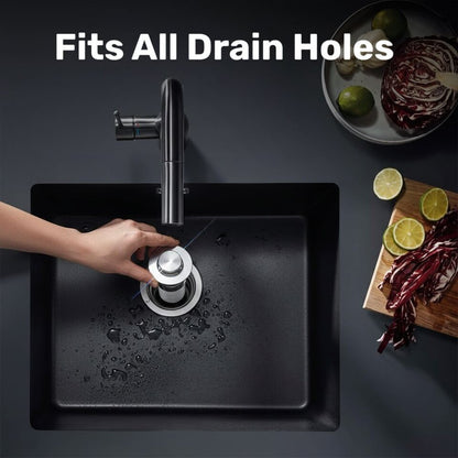 2-Pack Pop-Up Bathroom Sink Drain Stopper with Hair Catcher