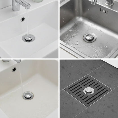 2-Pack Pop-Up Bathroom Sink Drain Stopper with Hair Catcher