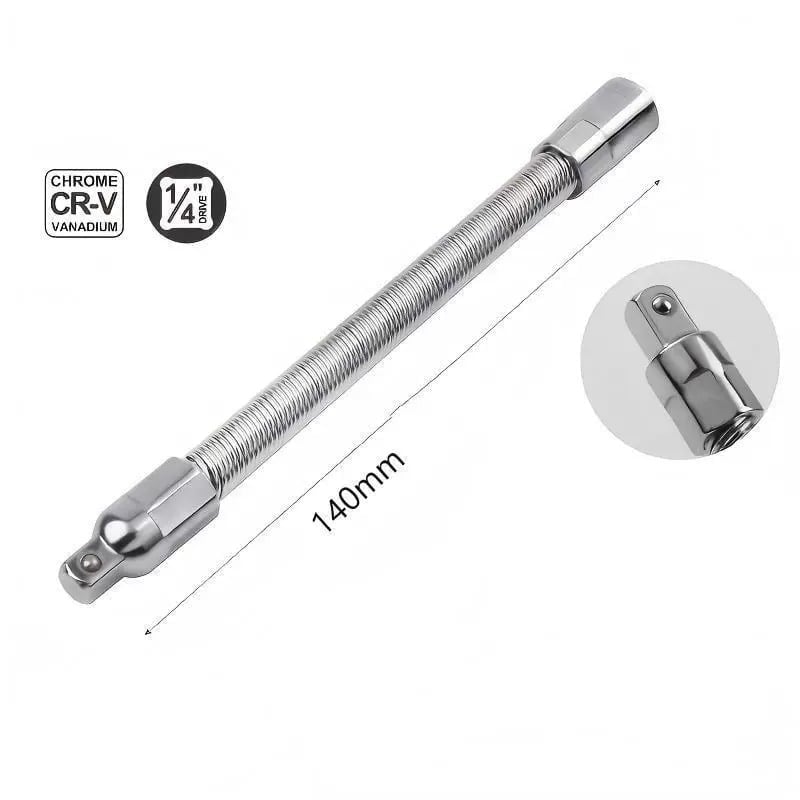 💖1/2-Inch Flexible Socket Extension Set – 35cm Bendable Ratchet Wrench Extenders for Tight Spaces
