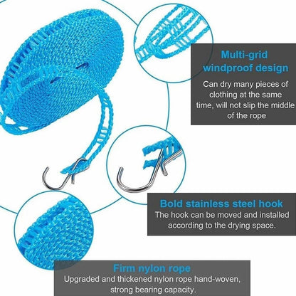 3-Pack Portable Travel Clotheslines – Wind-Resistant Laundry Lines for Indoor, Outdoor & Camping Use