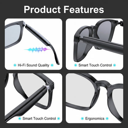🕶️Wearable AI Translator & Voice Recorder – Multilingual Communication Assistant with Hands-Free Calls & Music Playback
