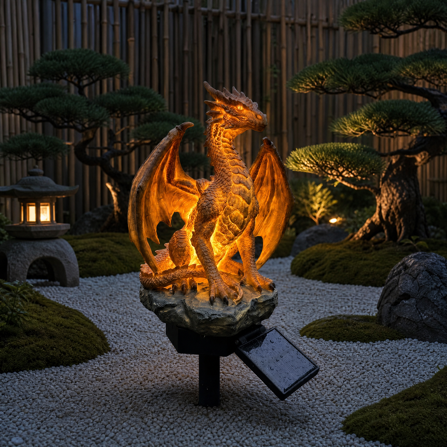 🐉Solar Dragon Garden Statue Light - Golden Ember Fantasy Outdoor Decor