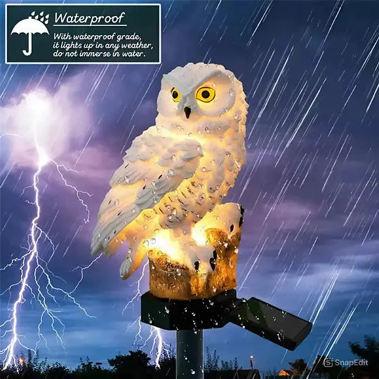 🔥 Waterproof owl-shaped solar lamp – LED pathway light for lawns, gardens and outdoor decorations