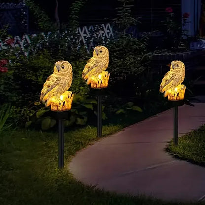 🔥 Waterproof owl-shaped solar lamp – LED pathway light for lawns, gardens and outdoor decorations