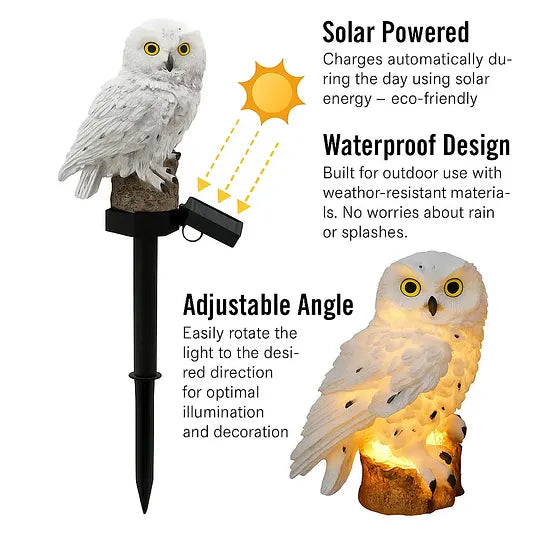 🔥 Waterproof owl-shaped solar lamp – LED pathway light for lawns, gardens and outdoor decorations