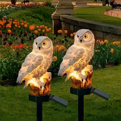 🔥 Waterproof owl-shaped solar lamp – LED pathway light for lawns, gardens and outdoor decorations