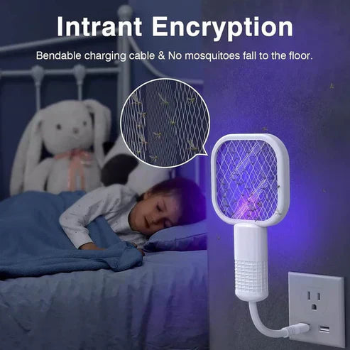 🚫🦟2-in-1 USB Mosquito Swatter & Mosquito Trap Lamp 🦟🚫Mini USB Electric Mosquito Killer Trap