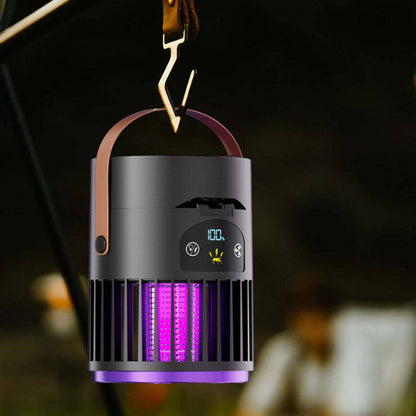 🔥Portable Rechargeable Fan with UV Bug Zapper Light