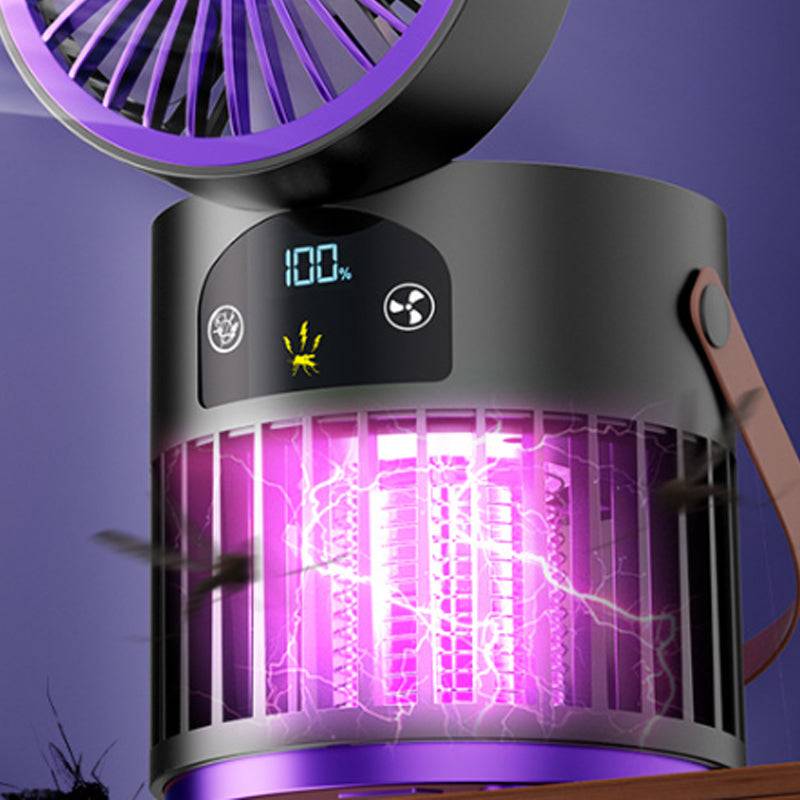 🔥Portable Rechargeable Fan with UV Bug Zapper Light